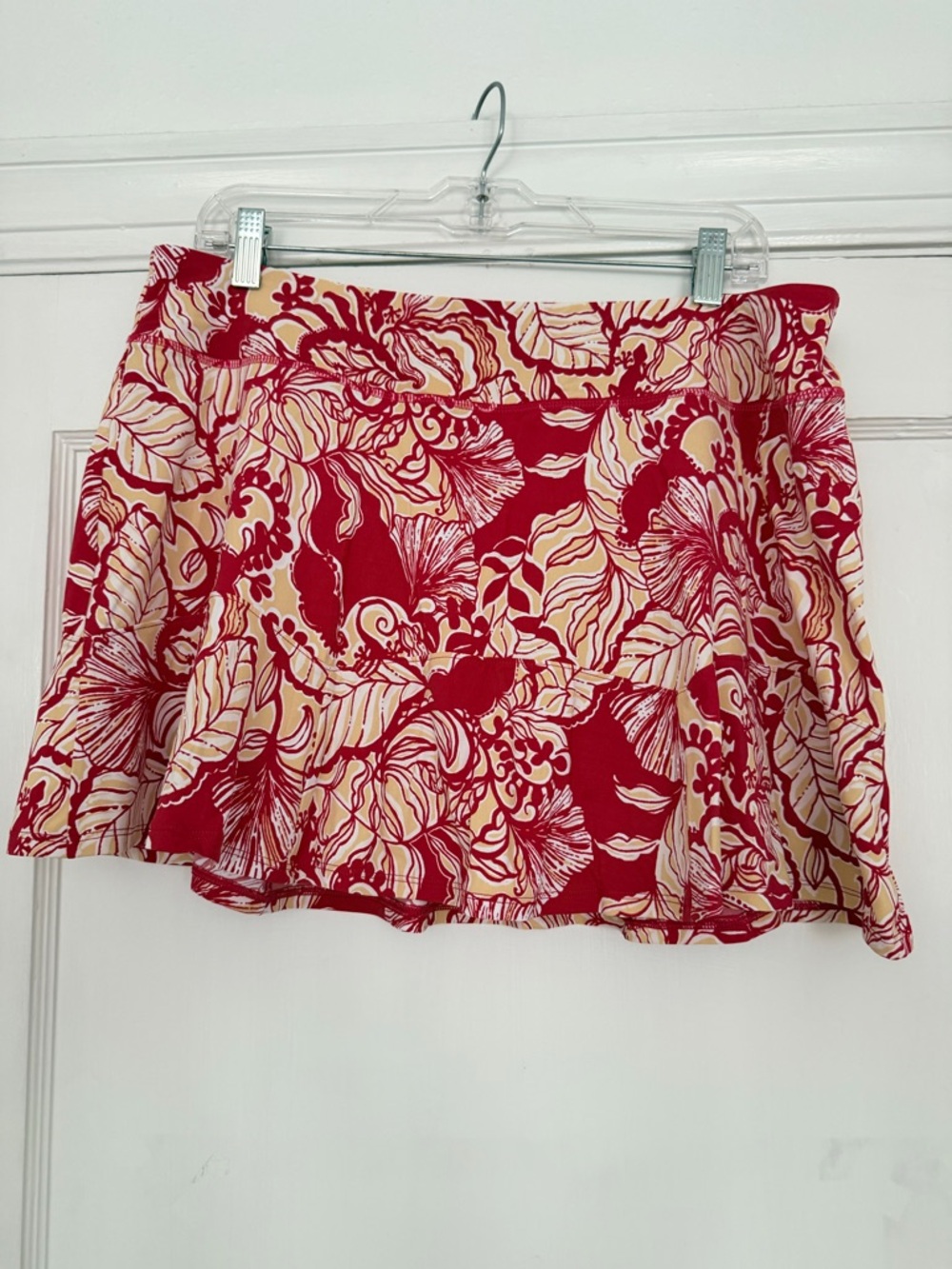 Lilly Pulitzer Corrine luxletic skort poinsettia red island vibes women’s XL